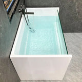 Modern Rectangular 28″ Acrylic Deep Soaking Bathtub - Soaking Therapy