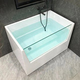 Modern Rectangular 28″ Acrylic Deep Soaking Bathtub - Soaking Therapy