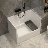 Modern Rectangular 28″ Acrylic Deep Soaking Bathtub - Soaking Therapy