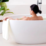 Modern Style Deep Soaking Bathtub 36″ - Oval Acrylic in White