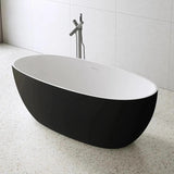 Modern Style Deep Soaking Bathtub 36″ - Oval Acrylic in White