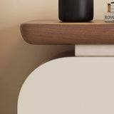 Narrow Bedside Table in Walnut - Solid Wood with Drawers and Shelves - Scandinavian-style