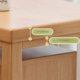 Nordic Style L-Shaped Desk 60″ - White+Natural Wood, Wood Trestle Base, with Storage and Shelves