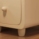 Scandinavian-style Narrow Bedside Table - White Wood Nightstand with Drawers and Shelves