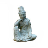 Water Moon Guanyin 18.9″ Engineered Stone Garden Buddha Statue for Yard & Balcony