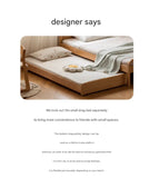 Oak, Beech solid wood floor bed with pulley toddler bed<