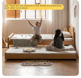 Oak, Beech solid wood floor bed with pulley toddler bed<