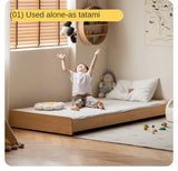 Oak, Beech solid wood floor bed with pulley toddler bed<