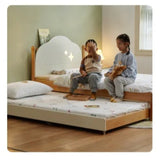 Oak, Beech solid wood floor bed with pulley toddler bed<