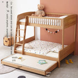 Oak, Beech solid wood floor bed with pulley toddler bed<