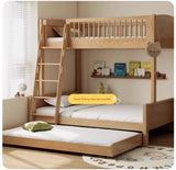 Oak, Beech solid wood floor bed with pulley toddler bed<