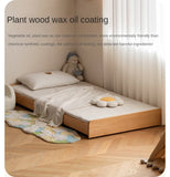 Oak, Beech solid wood floor bed with pulley toddler bed<