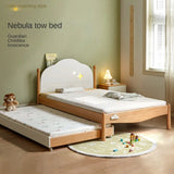 Oak, Beech solid wood floor bed with pulley toddler bed<