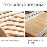 Oak, Beech solid wood floor bed with pulley toddler bed<