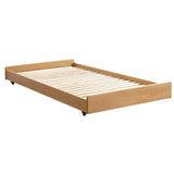 Oak, Beech solid wood floor bed with pulley toddler bed<