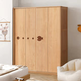 Beech Solid Wood Kids Sliding Door Wardrobe