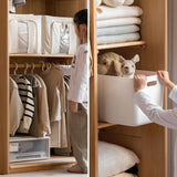 Beech Solid Wood Kids Sliding Door Wardrobe