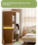 Beech Solid Wood Kids Sliding Door Wardrobe