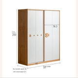 Beech Solid Wood Kids Sliding Door Wardrobe