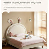Children's Bed Girl Cartoon Rabbit Bed<