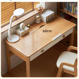 Beech Solid Wood Kids Learning Desk with Eye Protection Lamp