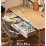 Beech Solid Wood Kids Learning Desk with Eye Protection Lamp