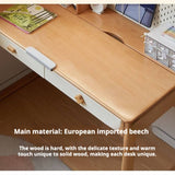 Beech Solid Wood Kids Learning Desk with Eye Protection Lamp