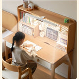 Beech Solid Wood Kids Learning Desk with Eye Protection Lamp