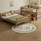 Beech, Birch solid wood children's bunk bed white detachable bed.