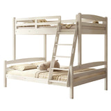 Beech, Birch solid wood children's bunk bed white detachable bed.