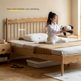 Oak solid wood children's bed<