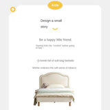 Organic Leather Cream Style Soft Kid's Bed