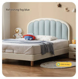 Children's Bed Modern Simple White Cream organic leather<