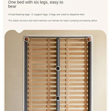 Children's Bed Modern Simple White Cream organic leather<