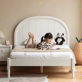 Poplar Solid Wood High Headboard Children's Bed.