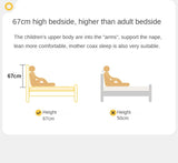 Poplar Solid Wood High Headboard Children's Bed.