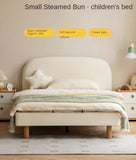 Organic leather Сhildren's bed cream bed<