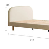 Organic leather Сhildren's bed cream bed<