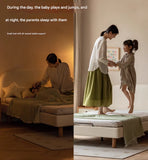 Organic leather Сhildren's bed cream bed<