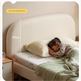 Organic leather Сhildren's bed cream bed<