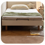 Organic leather Сhildren's bed cream bed<