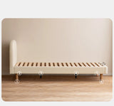 Organic leather Сhildren's bed cream bed<