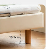 Organic leather Сhildren's bed cream bed<