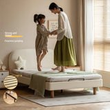 Organic leather Сhildren's bed cream bed<