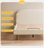 Organic leather Сhildren's bed cream bed<