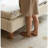 Organic leather Сhildren's bed cream bed<