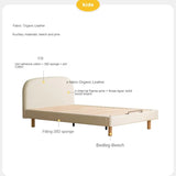 Organic leather Сhildren's bed cream bed<