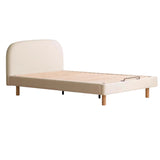 Organic leather Сhildren's bed cream bed<