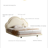Сream style Organic Leather kid's Cloud Bed, suspended bed<