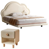 Сream style Organic Leather kid's Cloud Bed, suspended bed<